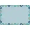 KIDSoft™ Rainbows Border Rug Soft Colors, Rectangle 6' x 9', Green