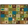 Learning Blocks Classroom Rug, Nature's Colors, Rectangle 4'5" x 5'10"