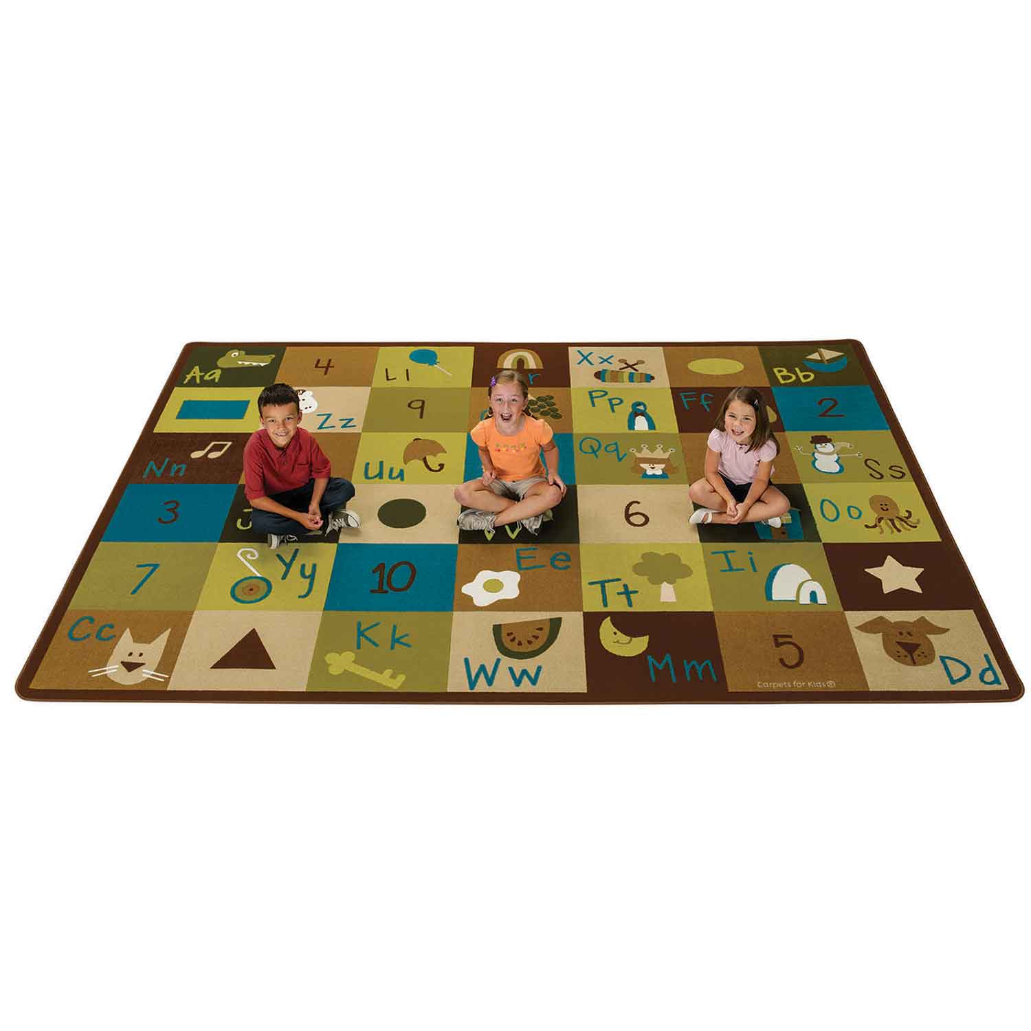 Learning Blocks Classroom Rug, Natures Colors | Becker's