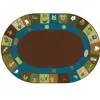 "Learning Blocks Classroom Rug, Nature's Colors, Oval 8'3"" x 11'8"""