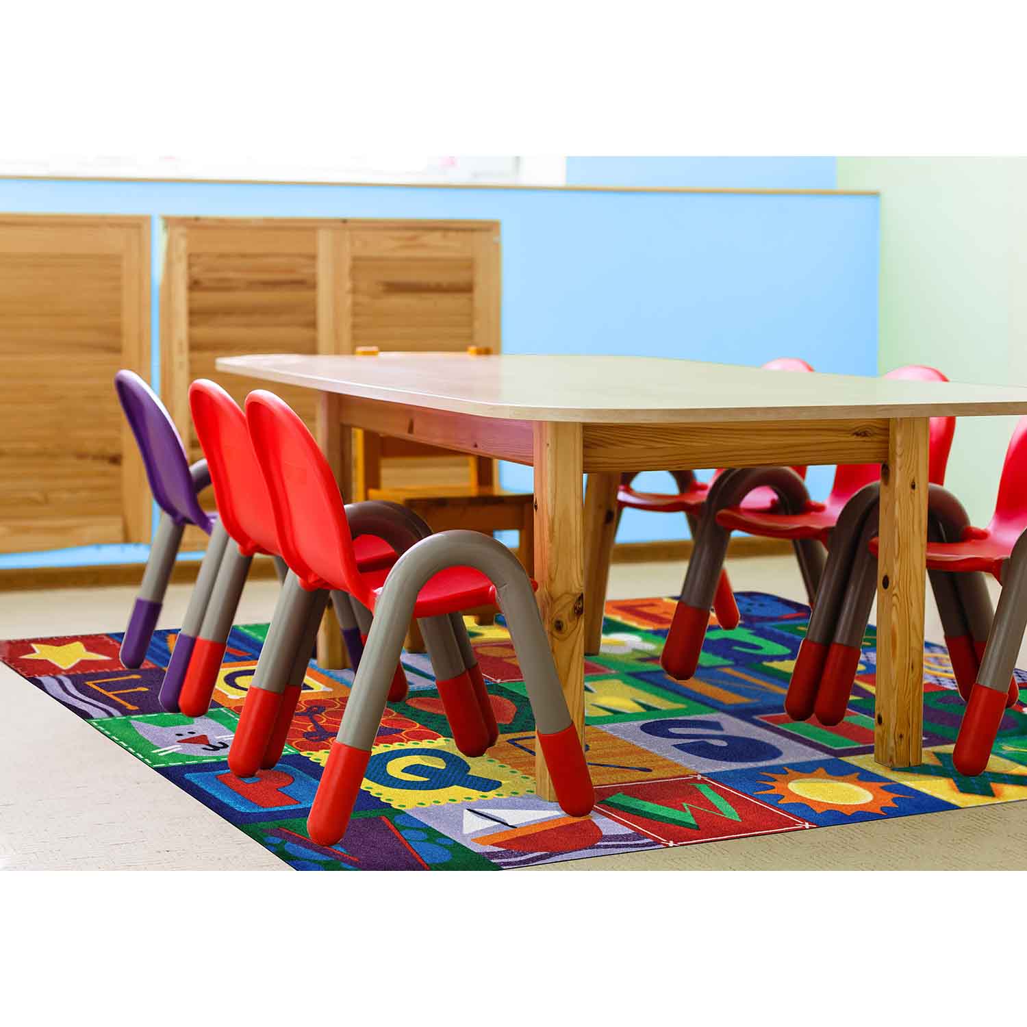 KIDSoft Toddler Alphabet Blocks Classroom Rug| Becker's
