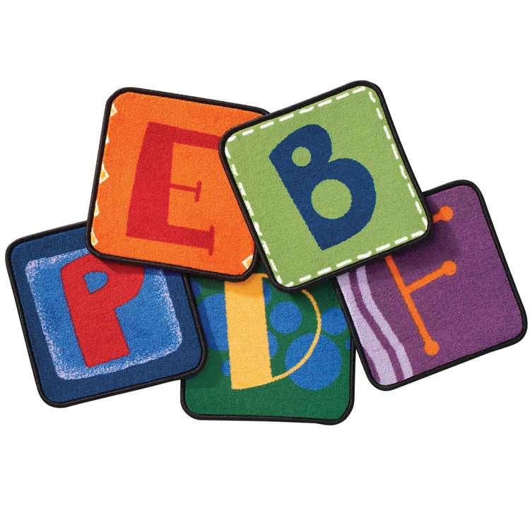 Alphabet Blocks Classroom Rug Squares Becker's