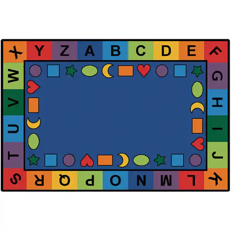 Classroom Shapes Seating Rug, Rectangle 4' x 6'