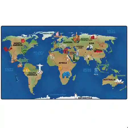 Continental Wonders Classroom Rug