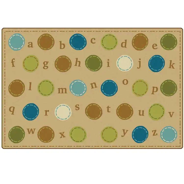 KIDSoft™ Alphabet Dots Rug, Rectangle 6' x 9'