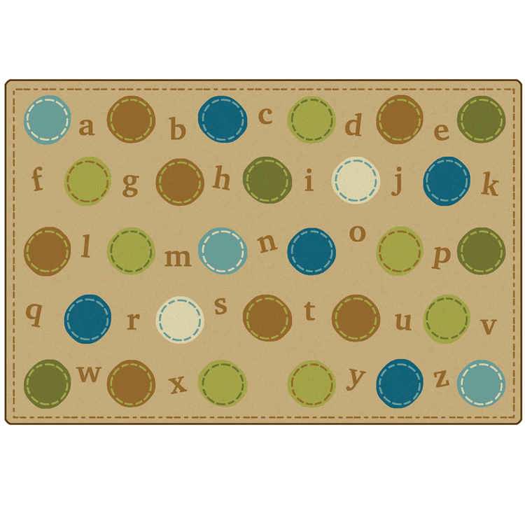 KIDSoft™ Alphabet Dots Rug, Rectangle 8' x 12'