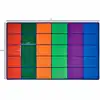 Colorful Rows Seating Classroom Rug, Rectangle 7' 6" x 12' (Seats 30)