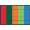 Colorful Rows Seating Classroom Rug, Rectangle 6' x 9' (Seats 25)