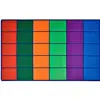 Colorful Rows Seating Classroom Rug, Rectangle 8'4" x 13'4" (Seats 30)