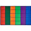 Colorful Rows Seating Classroom Rug, Rectangle 8'4" x 13'4" (Seats 30)