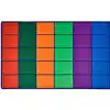 Colorful Rows Seating Classroom Rug, Rectangle 8'4" x 13'4" (Seats 30)