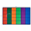 Colorful Rows Seating Classroom Rug, Rectangle 8'4" x 13'4" (Seats 30)