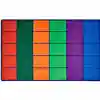 Colorful Rows Seating Classroom Rug