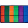 Colorful Rows Seating Classroom Rug