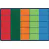 Colorful Rows Seating Classroom Rug