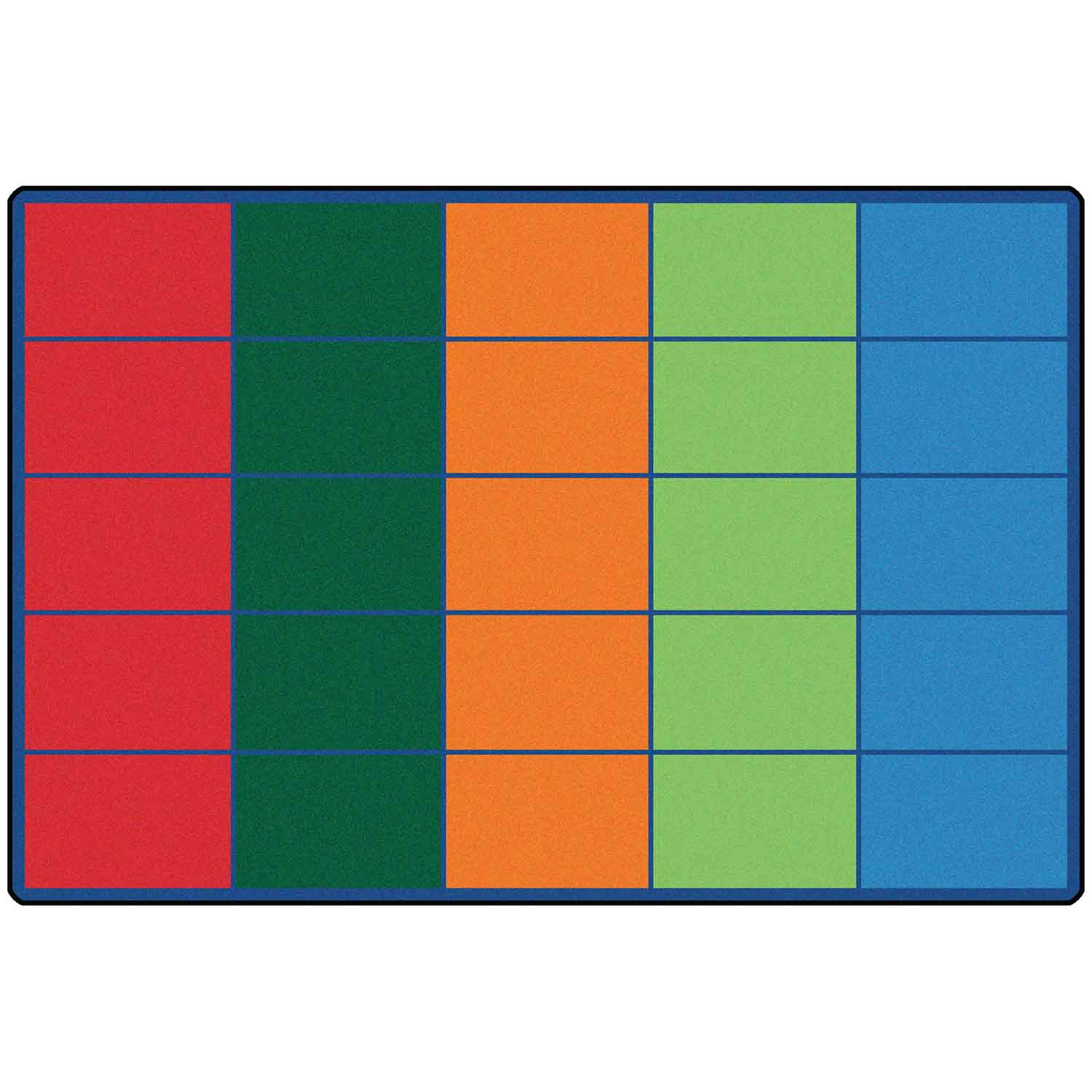 Colorful Rows Seating Classroom Rug | Becker's