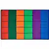 Colorful Rows Seating Classroom Rug