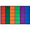 Colorful Rows Seating Classroom Rug
