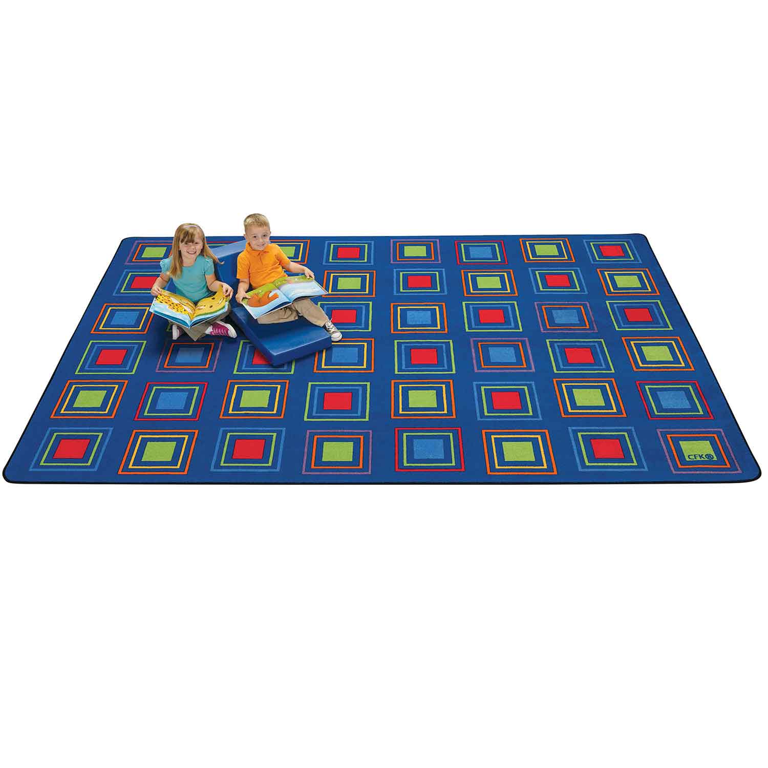 Primary Squares Seating Rug