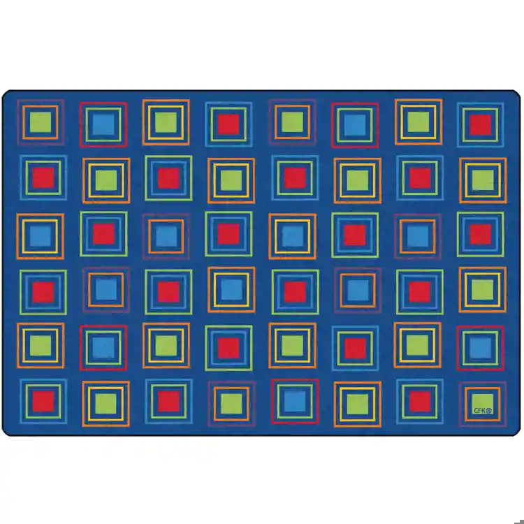 Primary Squares Seating Rug