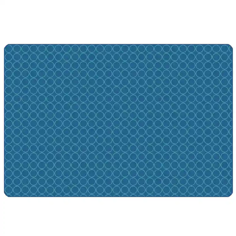 KIDSoft™ Comforting Circles Rug Blue Teal 4' x 6'