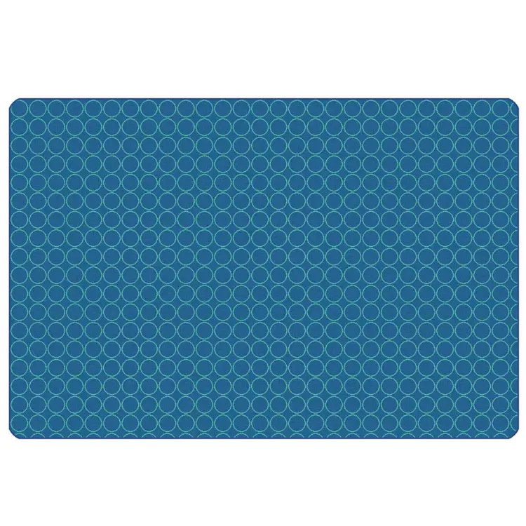 KIDSoft™ Comforting Circles Rug Blue Teal 6' x 9'