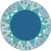 KIDSoft™ Tranquil Mountain Rug, Blue 6' Round