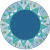 KIDSoft™ Tranquil Mountain Rug, Blue 6' Round