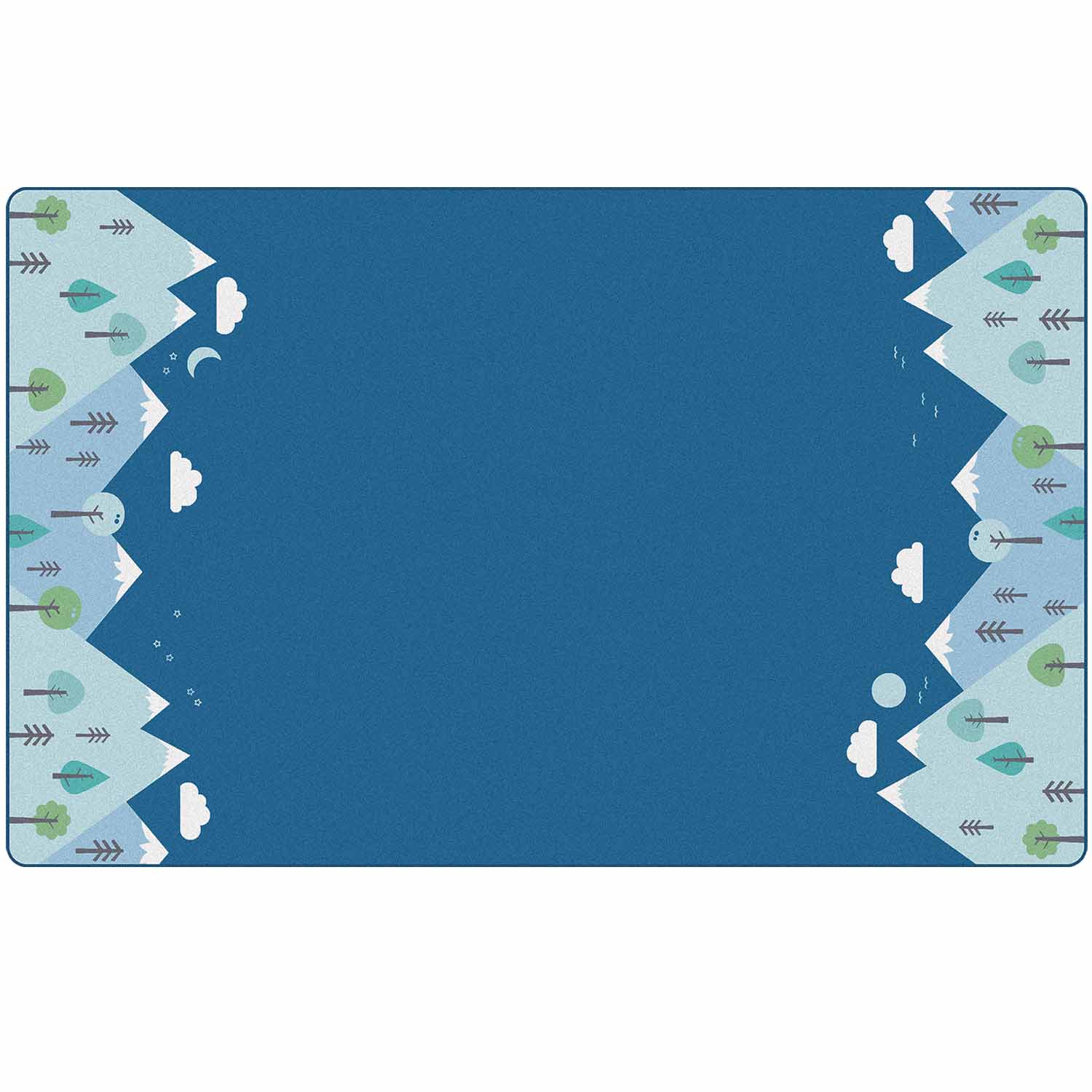 KIDSoft™ Tranquil Mountain Rug, Blue 4' x 6' Rectangle