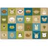 KIDSoft™ Animal Patchwork Rug, Nature Colors, Rectangle 4' x 6'