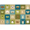 KIDSoft™ Animal Patchwork Rug, Nature Colors, Rectangle 6' x 9'