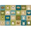 KIDSoft™ Animal Patchwork Rug, Nature Colors, Rectangle 8' x 12'