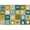 KIDSoft™ Animal Patchwork Rug, Nature Colors, Rectangle 8' x 12'