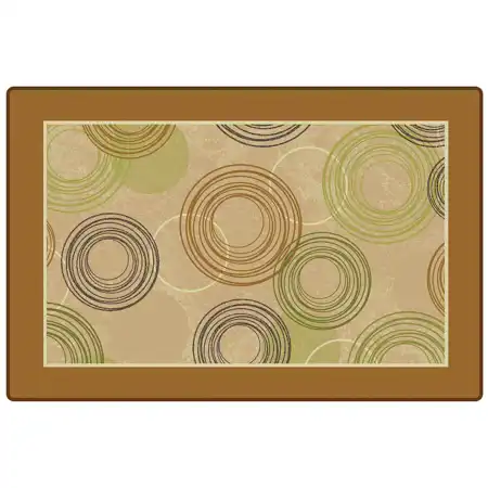KIDSoft™ Raindrop Ripples Classroom Rug, Rectangle 6' x 9' Brown