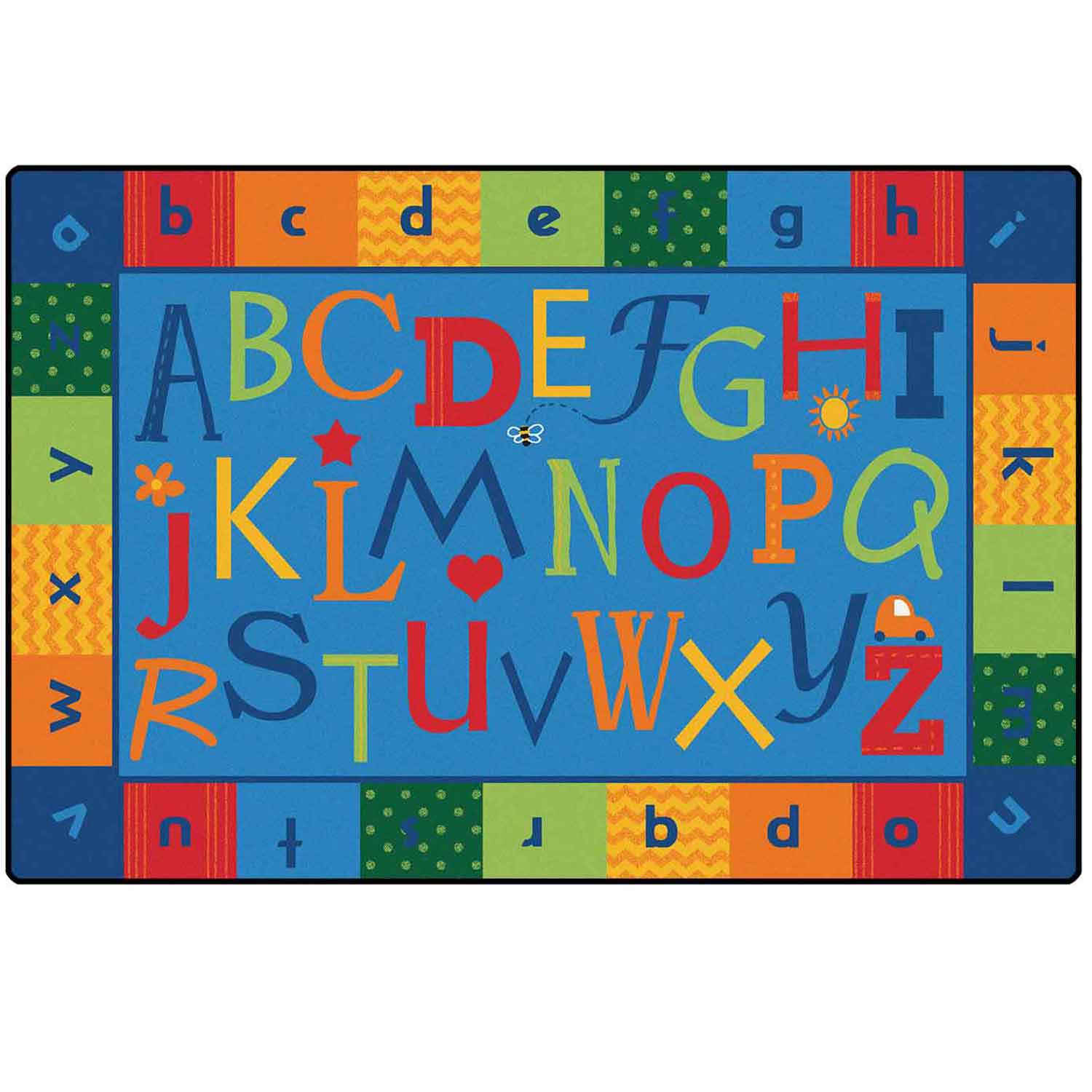 KIDSoft™ Alphabet Around Literacy Rug, Rectangle 8' x 12'