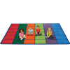 Colorful Rows Seating Classroom Rug, Rectangle 8'4" x 13'4" (Seats 36)