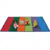 Colorful Rows Seating Classroom Rug, Rectangle 8'4" x 13'4" (Seats 36)