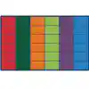 Colorful Rows Seating Classroom Rug, Rectangle 8'4" x 13'4" (Seats 36)