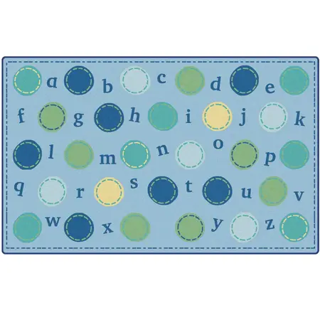 KIDSoft™ Alphabet Dots Rug, Contemporary Colors