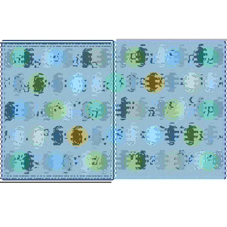 KIDSoft™ Alphabet Dots Rug, Contemporary Colors Rectangle 8' x 12'