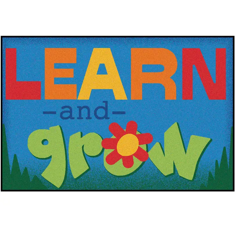 KID$ Value Classroom Rugs™, Learn & Grow, Rectangle 4' x 6'
