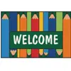 KID$ Value Classroom Rugs™, Colorful Pencils Welcome Rug, Rectangle 4' x 6'