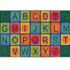 KID$ Value Classroom Rugs™, Simple Alphabet Blocks, Rectangle 4' x 6'