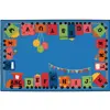 KID$ Value Classroom Rugs™, Alpha Fun Train, Rectangle 4' x 6'