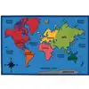 Kid$ Value Classroom Rug™, World Map