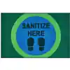 Healthy Habits Collection Sanitize Here Dot Mat, Rectangle 4' x 6'