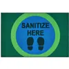 Healthy Habits Collection Sanitize Here Dot Mat, Rectangle 4' x 6'