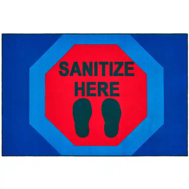 Healthy Habits Collection™ Stop & Sanitize Here Mat, Rectangle 4' x 6'