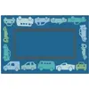 KID$ Value Classroom Rugs™, All Autos Border Rectangle 4'x6' Blue