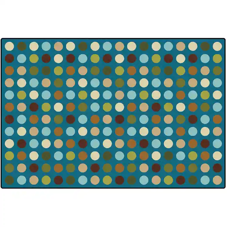KID$ Value Classroom Rugs™, Microdots, Rectangle 4' x 6' Teal